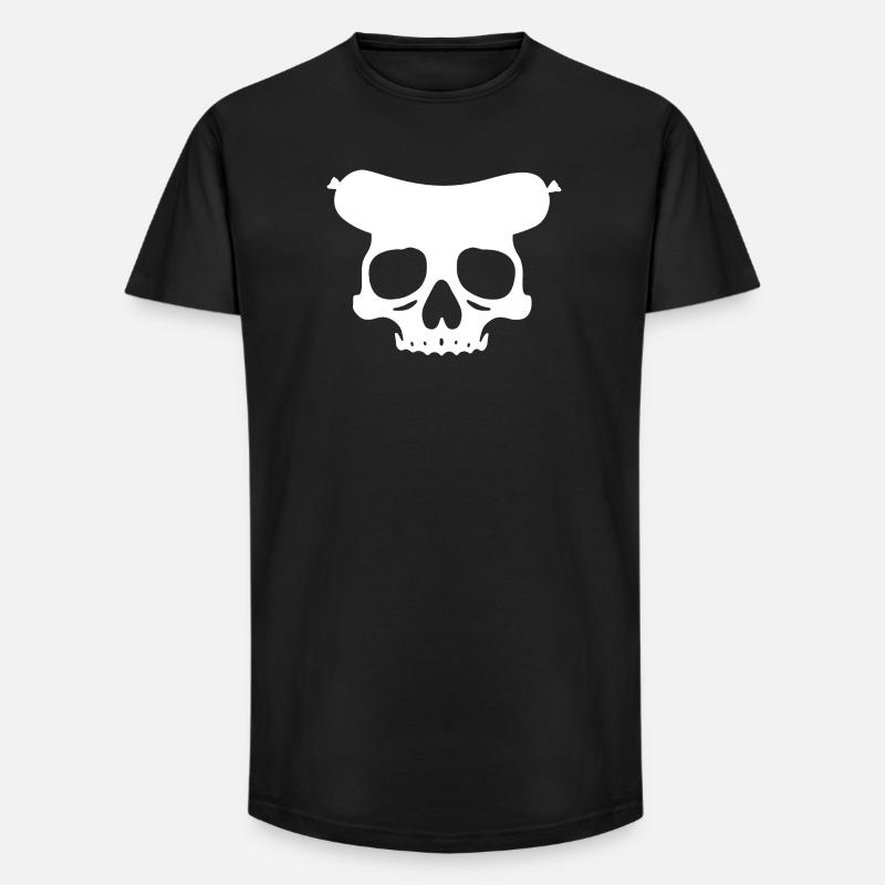 Wurst Skull - Long Fit Männer T-Shirt - Schwarz