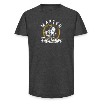 Maître fabricant en soudure Conception graphique en Te - T-shirt coupe longue homme - charbon - Devant - AI Model Male 185 light (185cm)