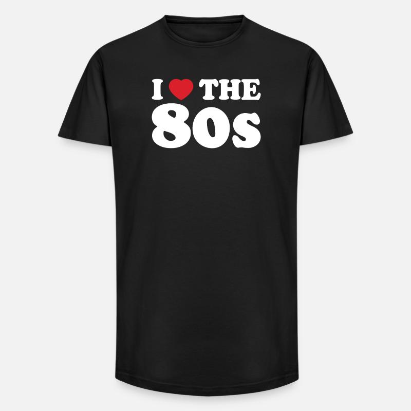 Ich liebe den Retro-Stil der 80er. - Long Fit Männer T-Shirt - Schwarz