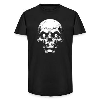Psycho Skull Graphic - Long Fit Men's T-Shirt - black - Front - AI Model Male 185 light (185cm)