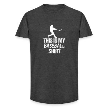 Das ist meine Baseballshirt-lustige Spielersilhouette - Long Fit Männer T-Shirt - Anthrazit - Vorne - AI Model Male 185 light (185cm)