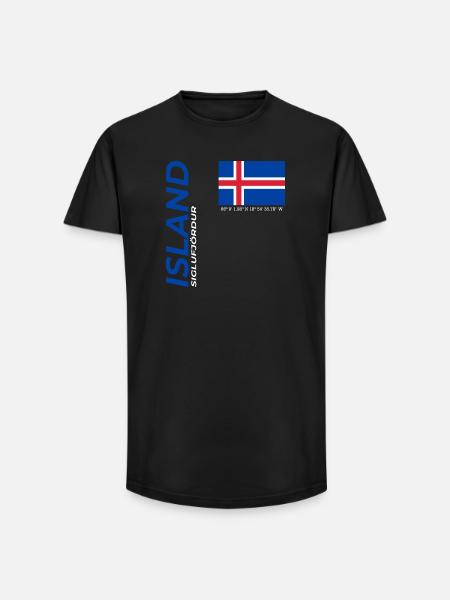 Siglufjördur - Long Fit Men's T-Shirt - black