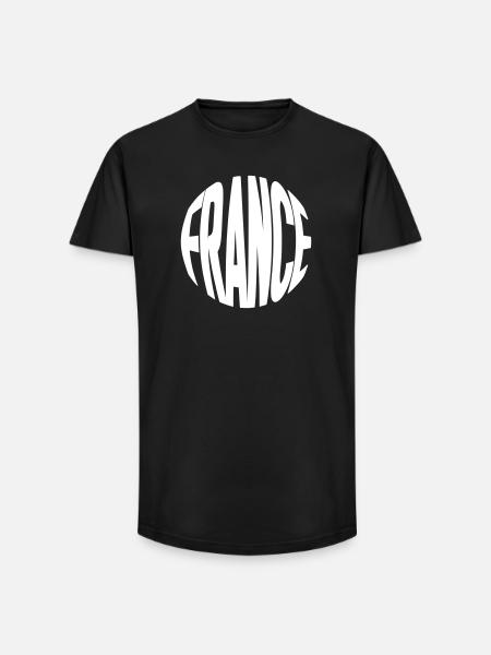 France - Frankreich Logo - Long Fit Men's T-Shirt - black