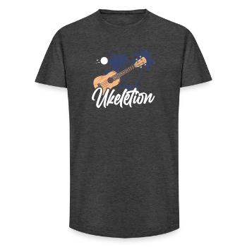 Hawaiian Ukulele Uke Ukelution - Long Fit Männer T-Shirt - Anthrazit - Vorne - AI Model Male 185 light (185cm)