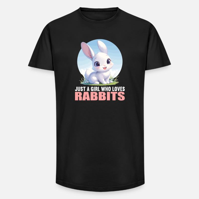 Hasen Hase - Long Fit Männer T-Shirt - Schwarz
