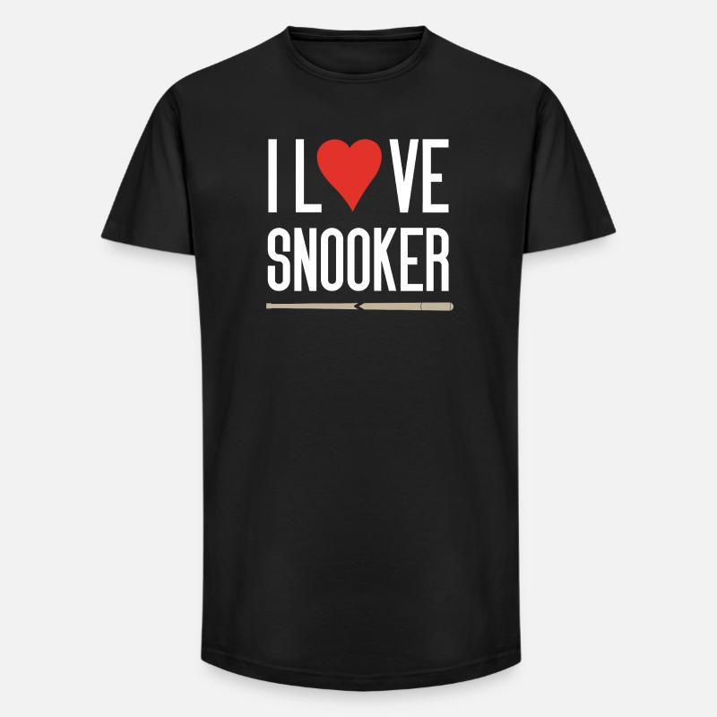 Ich liebe Snooker - Long Fit Männer T-Shirt - Schwarz