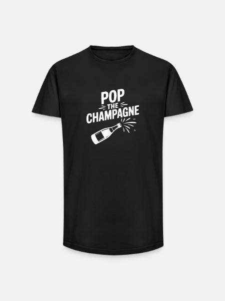 Pop the - Long Fit Men's T-Shirt - black