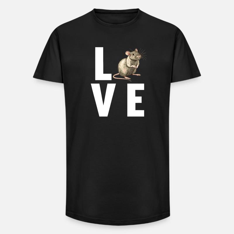 Ratten Ratte - Long Fit Männer T-Shirt - Schwarz