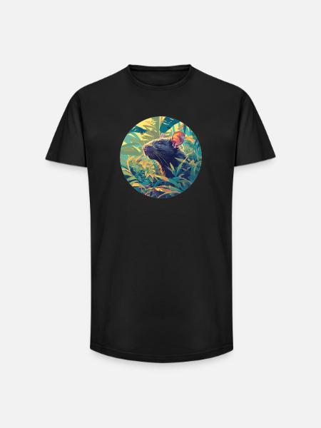Ratten Ratte - Long Fit Männer T-Shirt - Schwarz