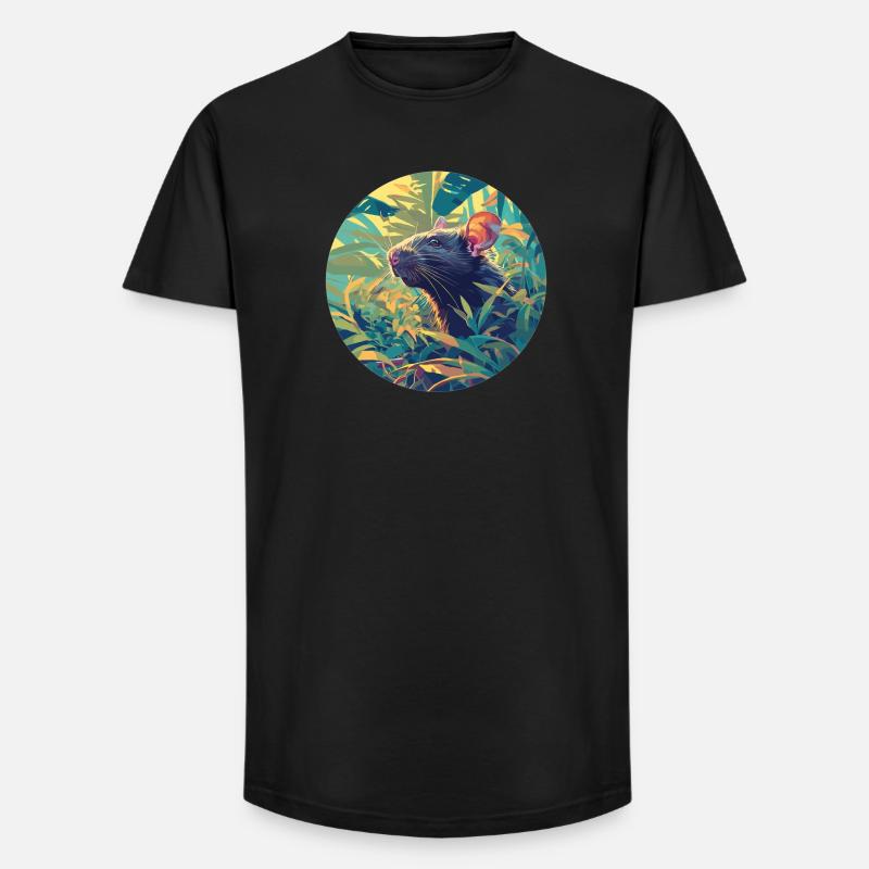 Ratten Ratte - Long Fit Männer T-Shirt - Schwarz