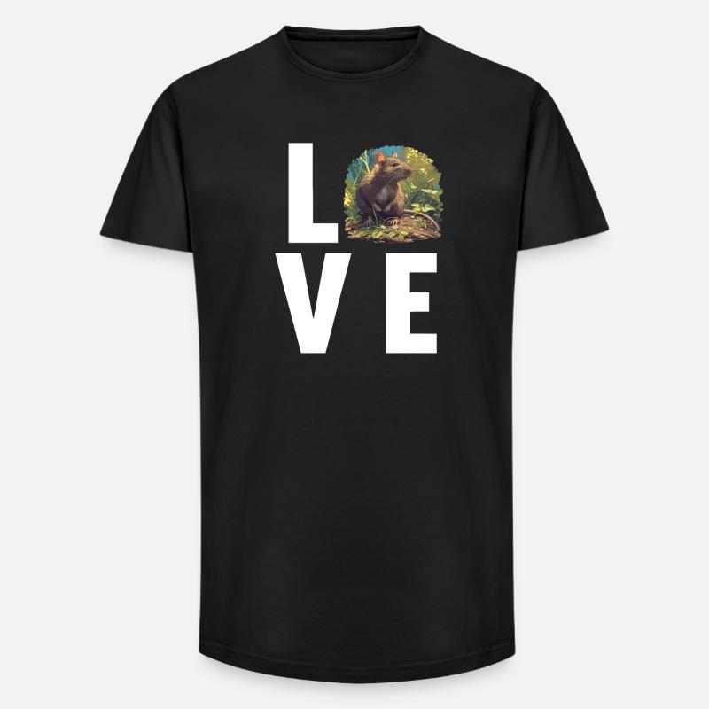 Ratten Ratte - Long Fit Männer T-Shirt - Schwarz
