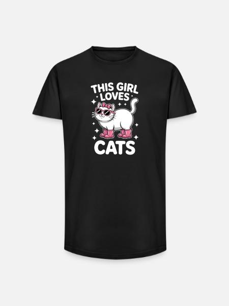 Cats Saying Funny Cat Gift - Long Fit Men's T-Shirt - black