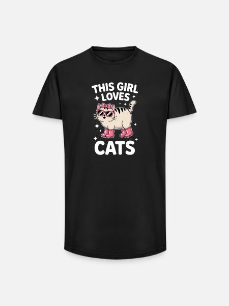 Cats Saying Funny Cat Gift - Long Fit Men's T-Shirt - black