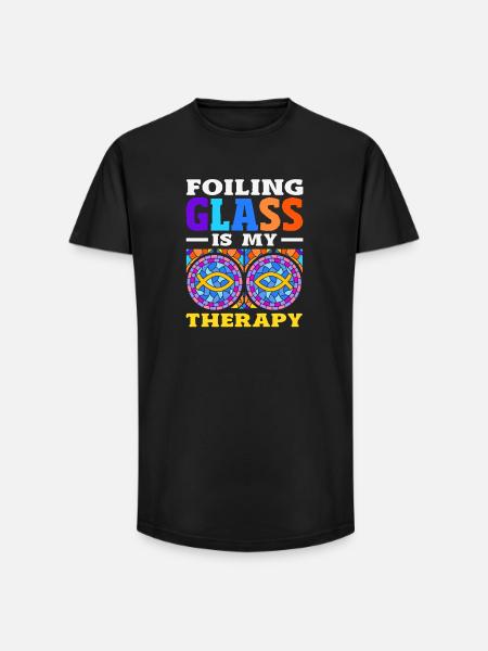 Buntglas-kunst Buntglas-künstler - Long Fit Männer T-Shirt - Schwarz