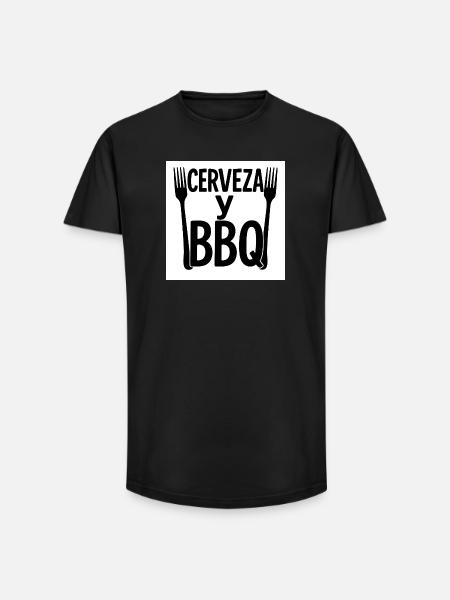 Digital Design "Beer & BBQ" - Long Fit Men's T-Shirt - black