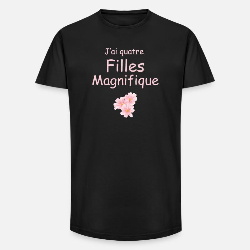 Vier wunderschöne Mädchen - Long Fit Männer T-Shirt - Schwarz