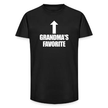 Favorite Grandchild Funny I'm Grandma's Favorite - Long Fit Men's T-Shirt - black - Front - AI Model Male 185 light (185cm)