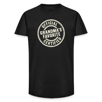 Favorite Grandchild Official Grandma's Favorite - Long Fit Men's T-Shirt - black - Front - AI Model Male 185 light (185cm)