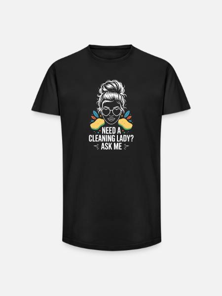 Cleaner Saying Funny Cleaning Lady Gift - Long Fit Men's T-Shirt - black