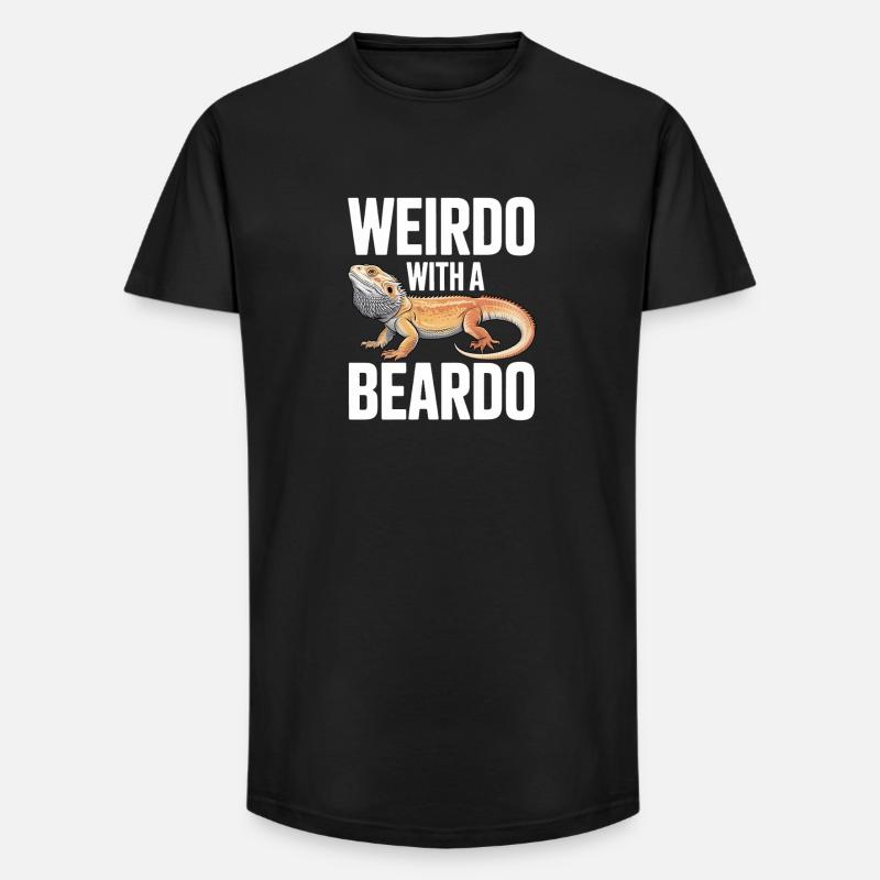 Weirdo with a Beardo - Long Fit Men's T-Shirt - black