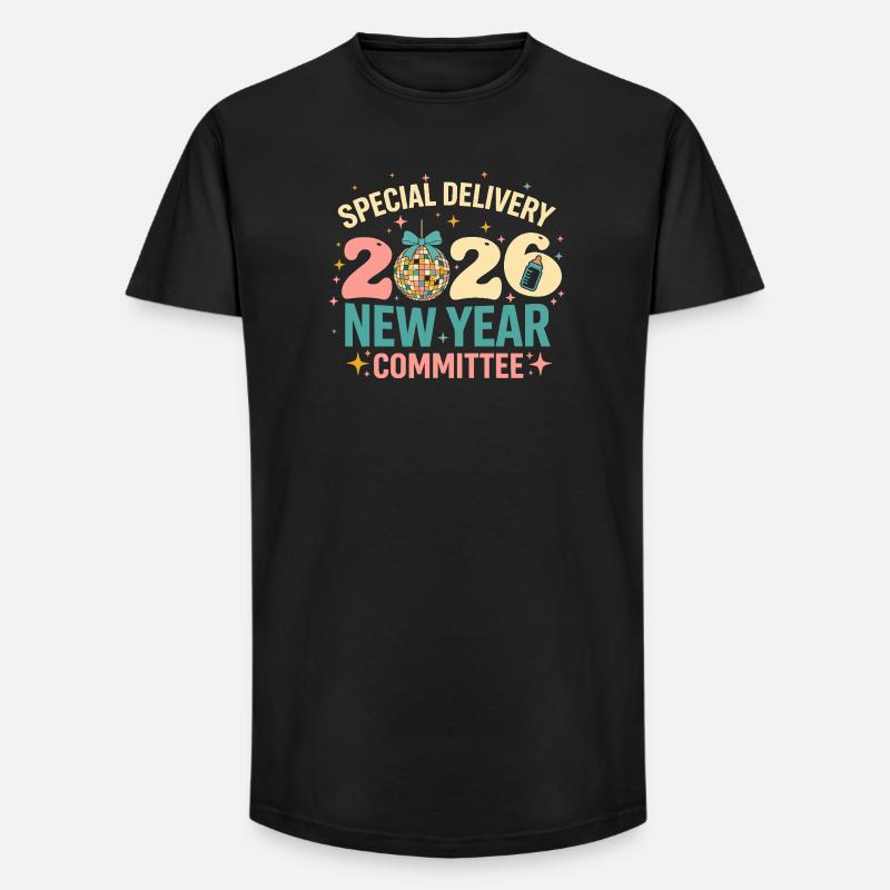 Neujahr 2020 Disco Komitee - Long Fit Männer T-Shirt - Schwarz