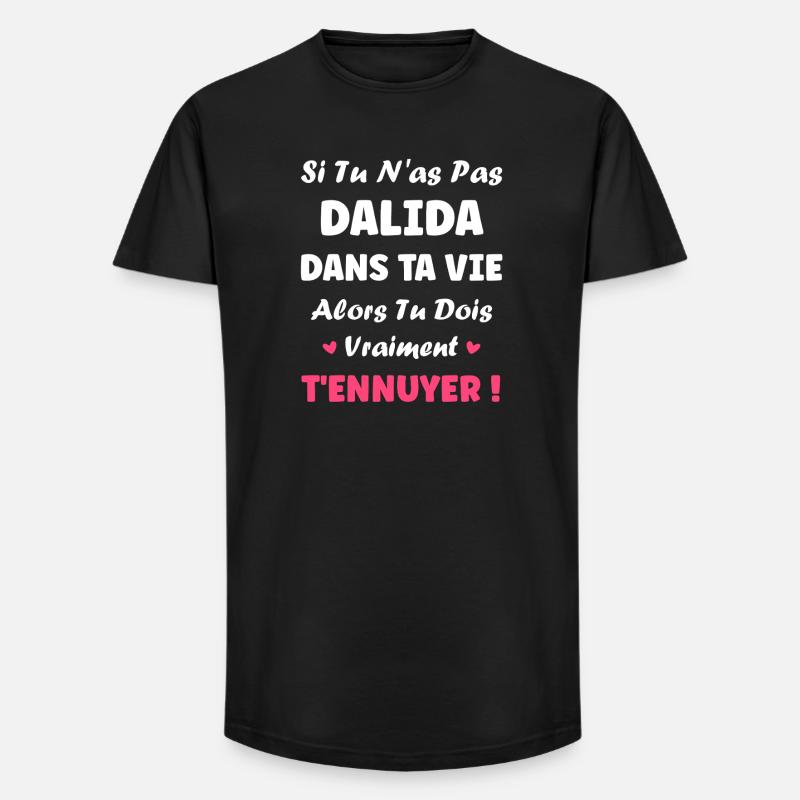 Dalida - Long Fit Männer T-Shirt - Schwarz