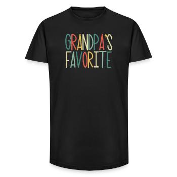 Favorite grandchild Funny grandpa favorite - Long Fit Men's T-Shirt - black - Front - AI Model Male 185 light (185cm)