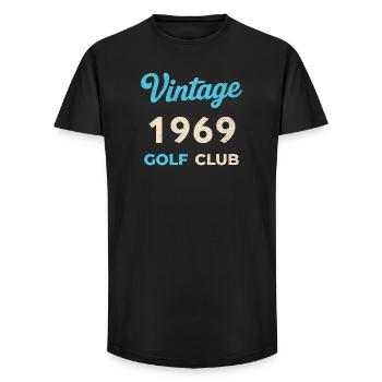 Vintage 1969 Golf Club Retro Geburtsjahr Geschenk - Long Fit Männer T-Shirt - Schwarz - Vorne - AI Model Male 185 light (185cm)
