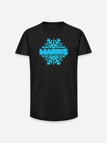 Marius - T-shirt coupe longue homme - noir
