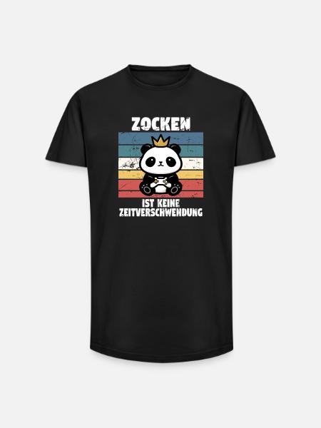 zocken ist keine zeitverschwendung - Long Fit Männer T-Shirt - Schwarz