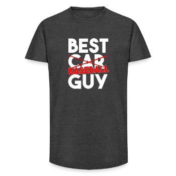 Bester Baseball-Typ Lustige Sporttypografie Kunst - Long Fit Männer T-Shirt - Anthrazit - Vorne - AI Model Male 185 light (185cm)