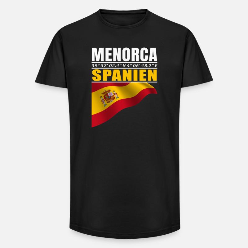 Menorca - Long Fit Männer T-Shirt - Schwarz