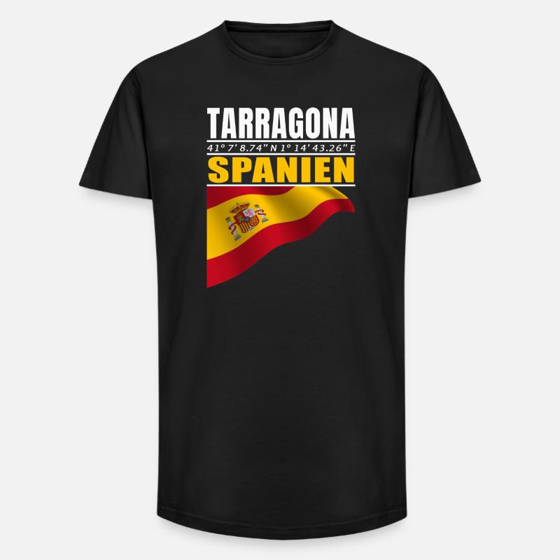 Tarragona - Long Fit Männer T-Shirt - Schwarz