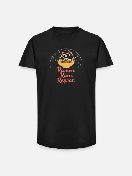 Introverti d’anime Weeb canapé - T-shirt coupe longue homme - noir