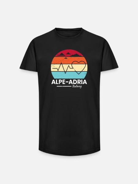Alpe-Adria Bicycle - Long Fit Men's T-Shirt - black