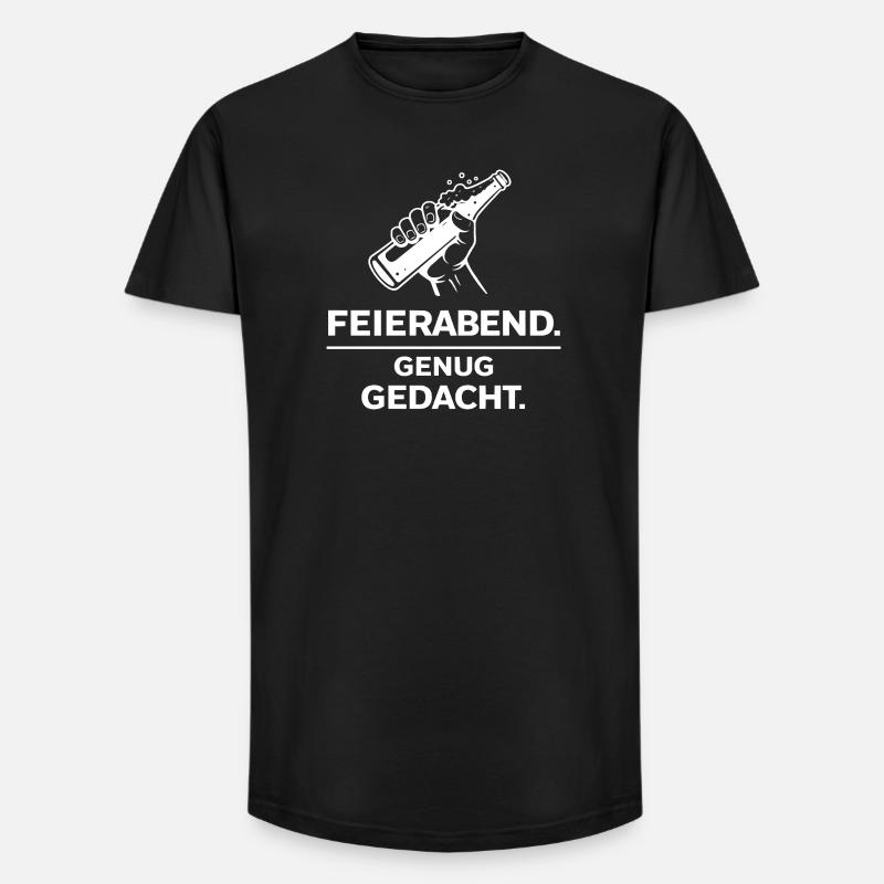 Closing time. Enough thought. - Long Fit Men's T-Shirt - black