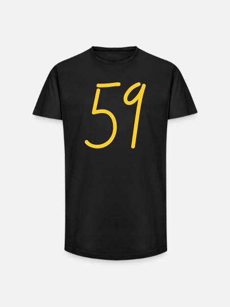 59 - Long Fit Men's T-Shirt - black