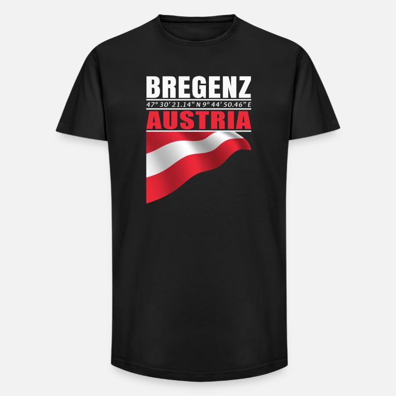 Bregenz - T-shirt coupe longue homme - noir