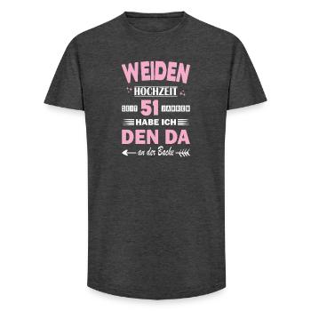51 Years Relationship Anniversary Wedding Anniversary - Long Fit Men's T-Shirt - charcoal grey - Front - AI Model Male 185 light (185cm)
