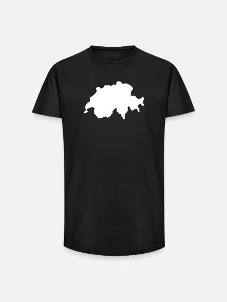 Suisse Pays Suisse - T-shirt coupe longue homme - noir