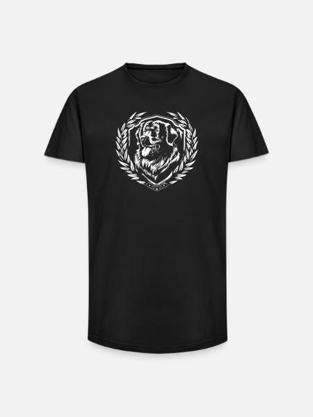 Blason en couronne de phoque - T-shirt coupe longue homme - noir