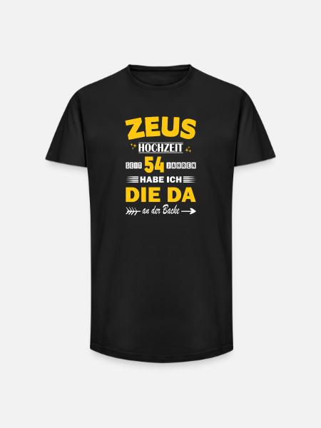 54 Years Relationship Anniversary Wedding Anniversary - Long Fit Men's T-Shirt - black