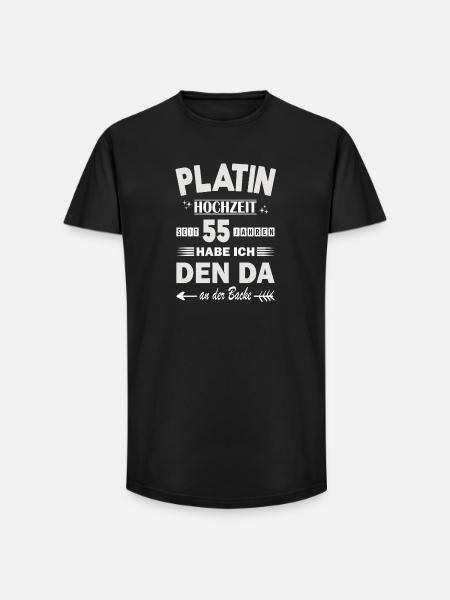 55 Years Relationship Anniversary Wedding Anniversary - Long Fit Men's T-Shirt - black