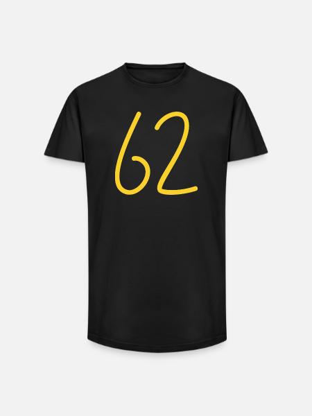 62 - T-shirt coupe longue homme - noir