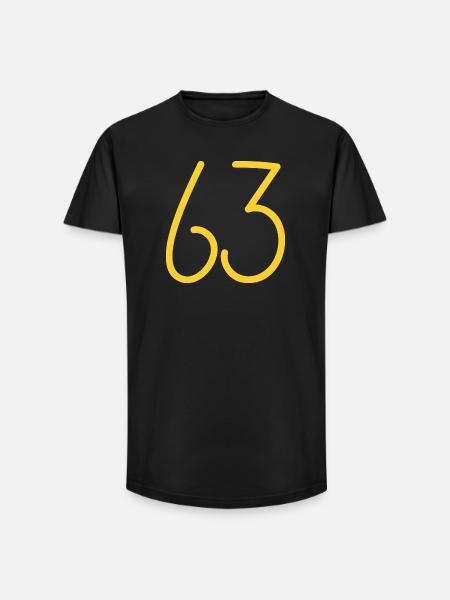 63 - T-shirt coupe longue homme - noir