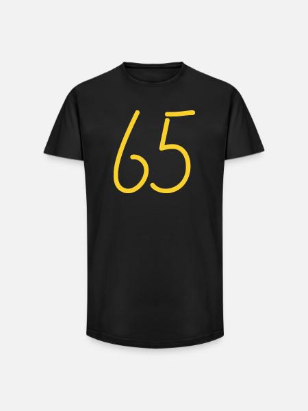 65 - Long Fit Men's T-Shirt - black