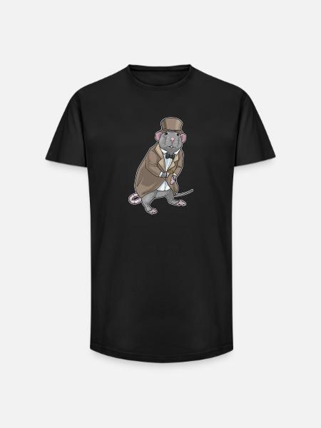 Rat Groom Wedding Ring - Long Fit Men's T-Shirt - black