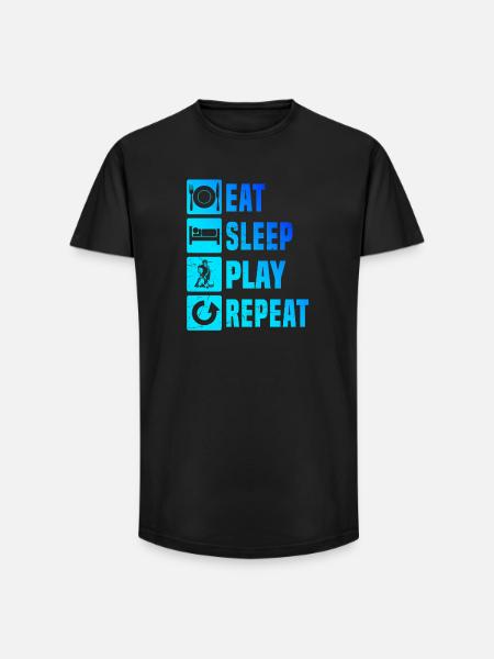 Modern Floorball Artwork - Long Fit Men's T-Shirt - black