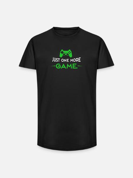 Just_one_more_game_-_play_ - Long Fit Men's T-Shirt - black
