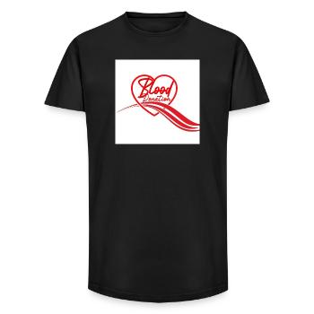 Blood Donation Heart Logo - Long Fit Men's T-Shirt - black - Front - AI Model Male 185 light (185cm)